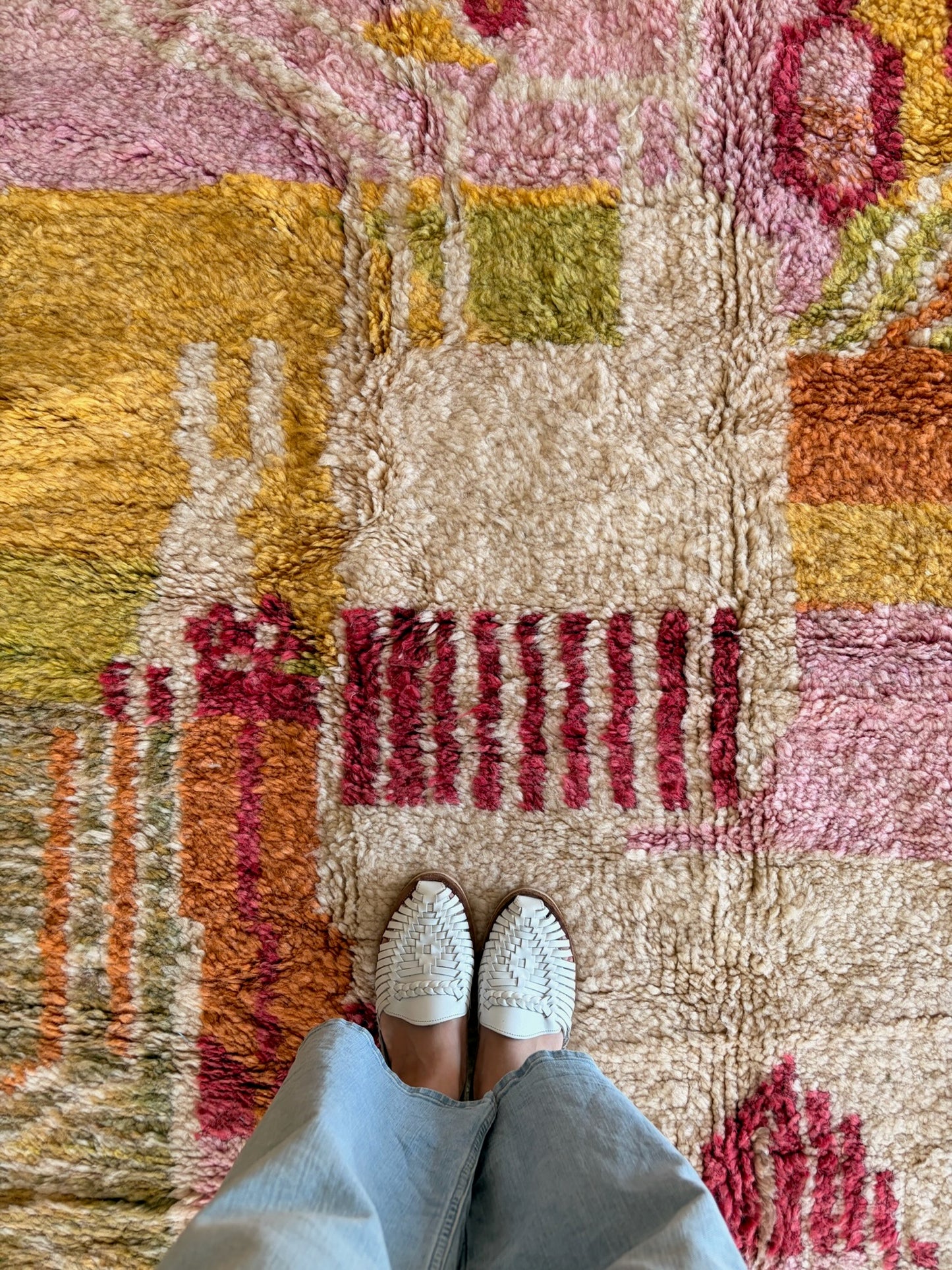 Beni Ouarain Moroccan Colorful Rug (1213) 272x160cm - Flamenco