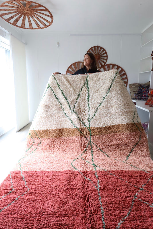 Terracotta Berber tapijt op bestelling gemaakt (6)