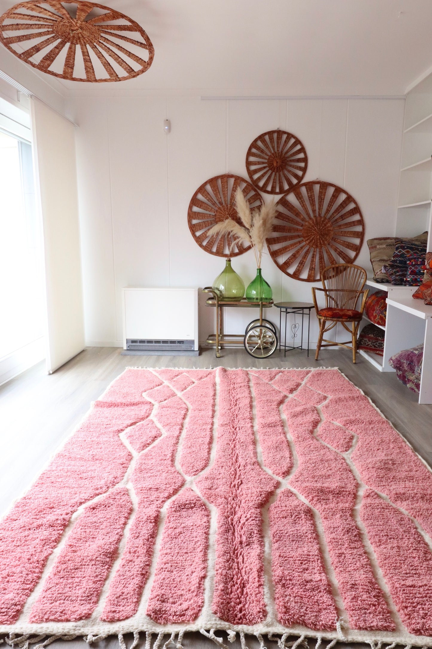 Beni Ouarain Moroccan Pink Rug (334) 287x199cm - Rosée du matin