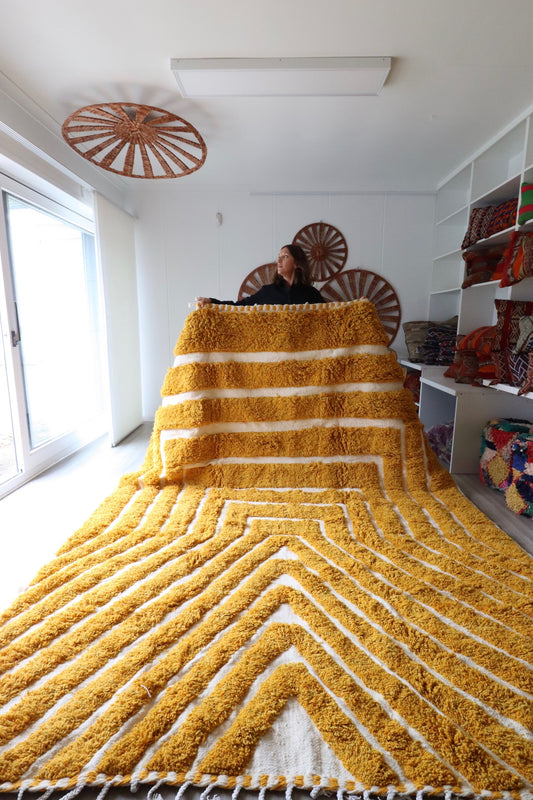 Berber Oranje Oker Tapijt op bestelling gemaakt (7)