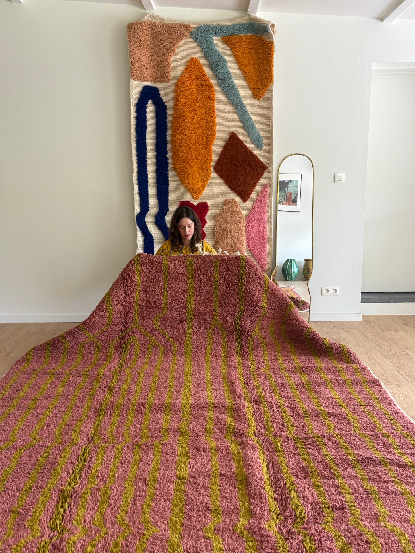 Tapis Beni Ouarain coloré (959) 360x240cm - Arenal