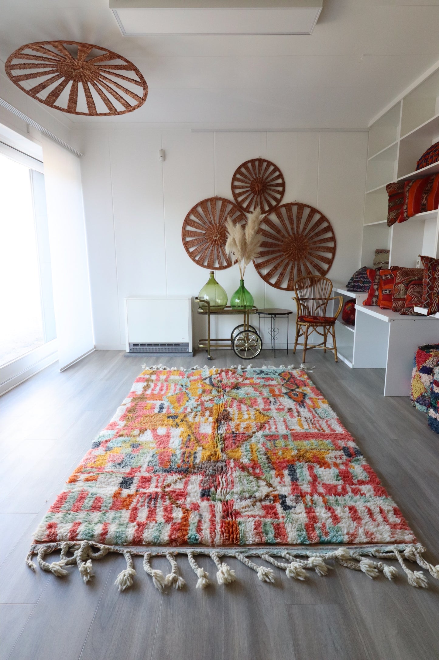 Beni Ouarain Moroccan Colorful Rug (356) 255x160 - Summer