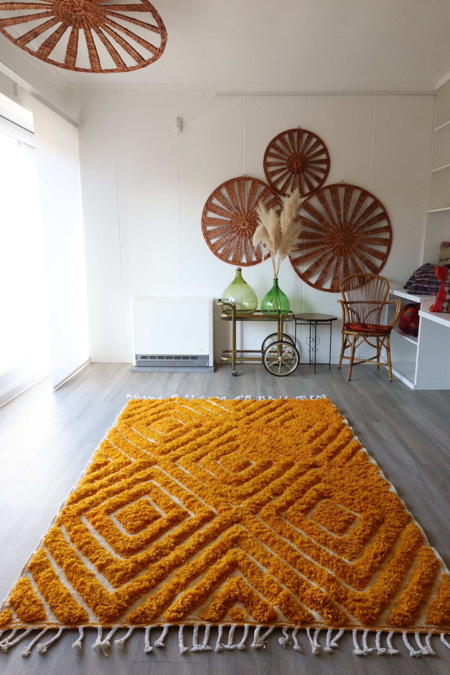 Beni Ouarain Moroccan Ochre Rug (358) 210x160cm