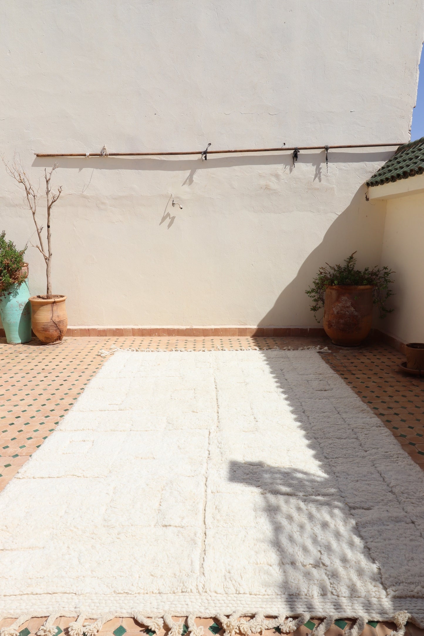 White Berber Wool Rug (361) 292x205cm