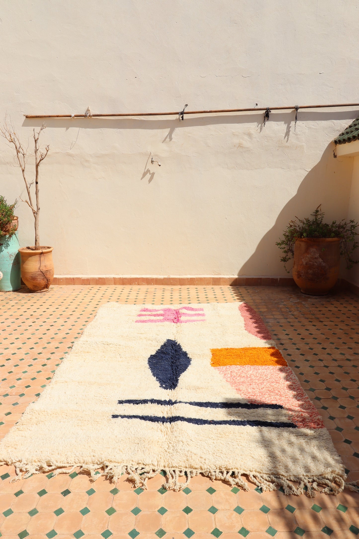 White Berber Wool Rug (370) 240x157cm