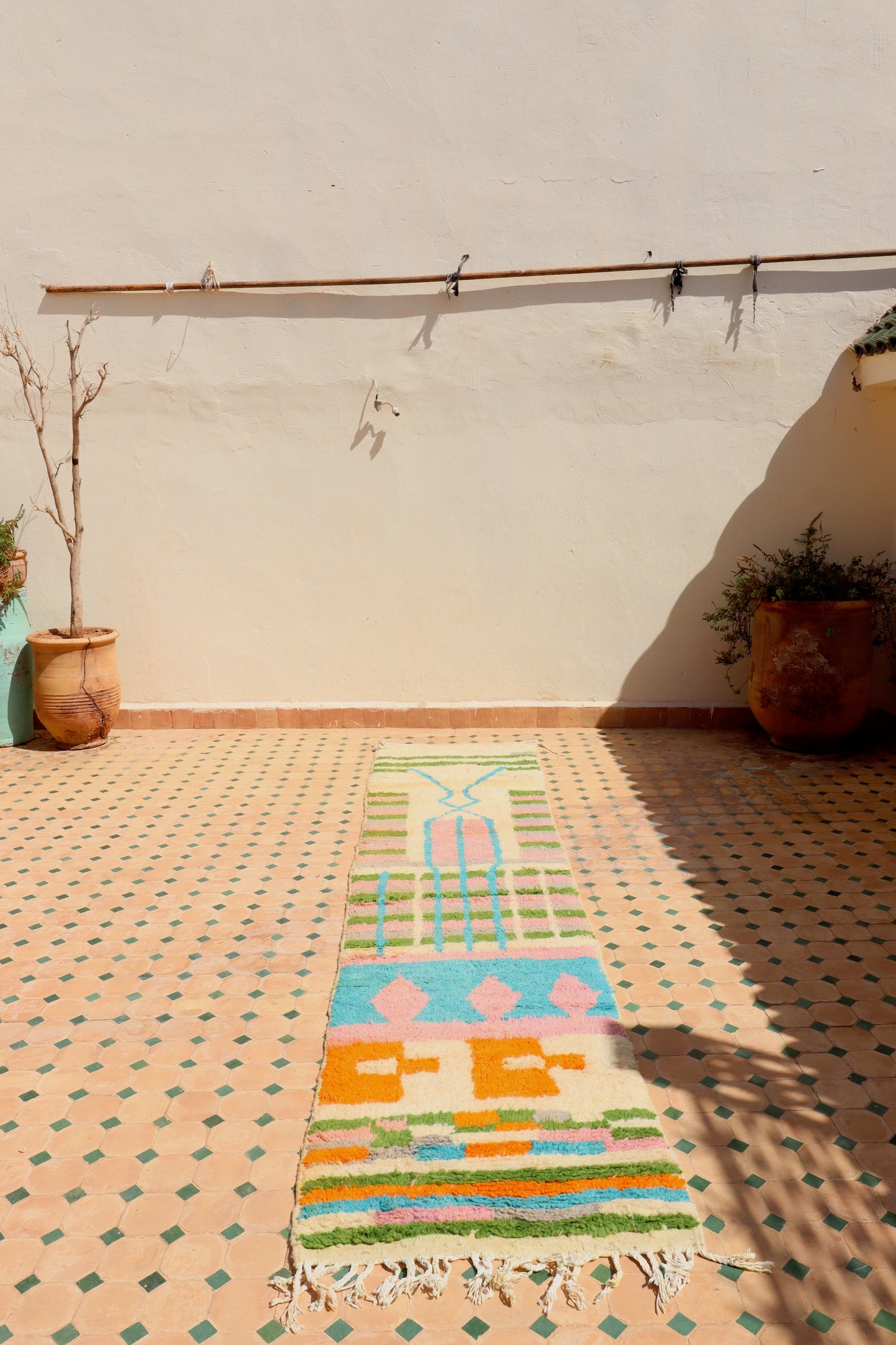 Boujaad Moroccan Colorful Runner Rug (369) 300x68cm