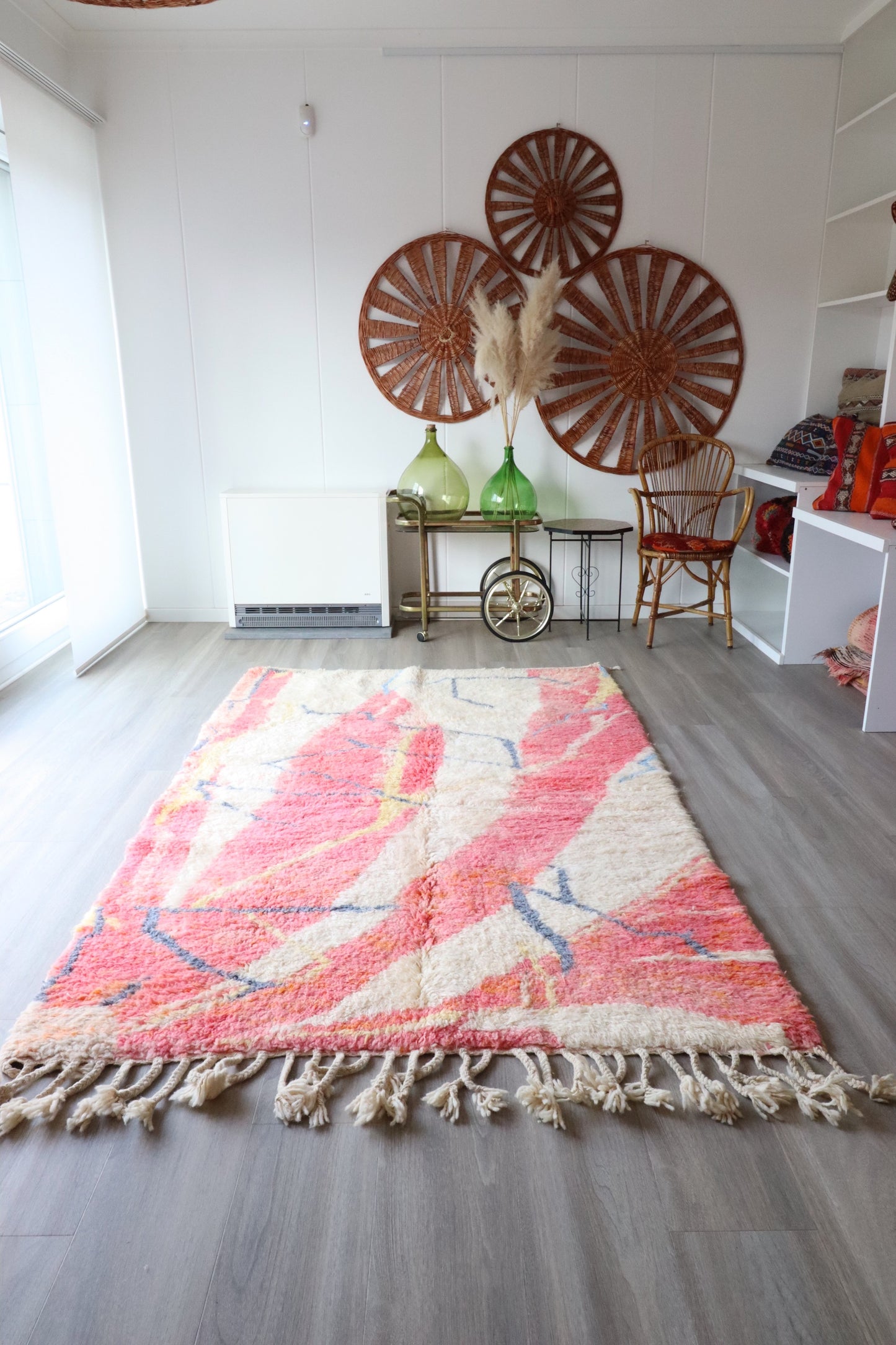 Beni Ouarain Moroccan Colorful Rug (385) 245x150cm - Pamplemousse