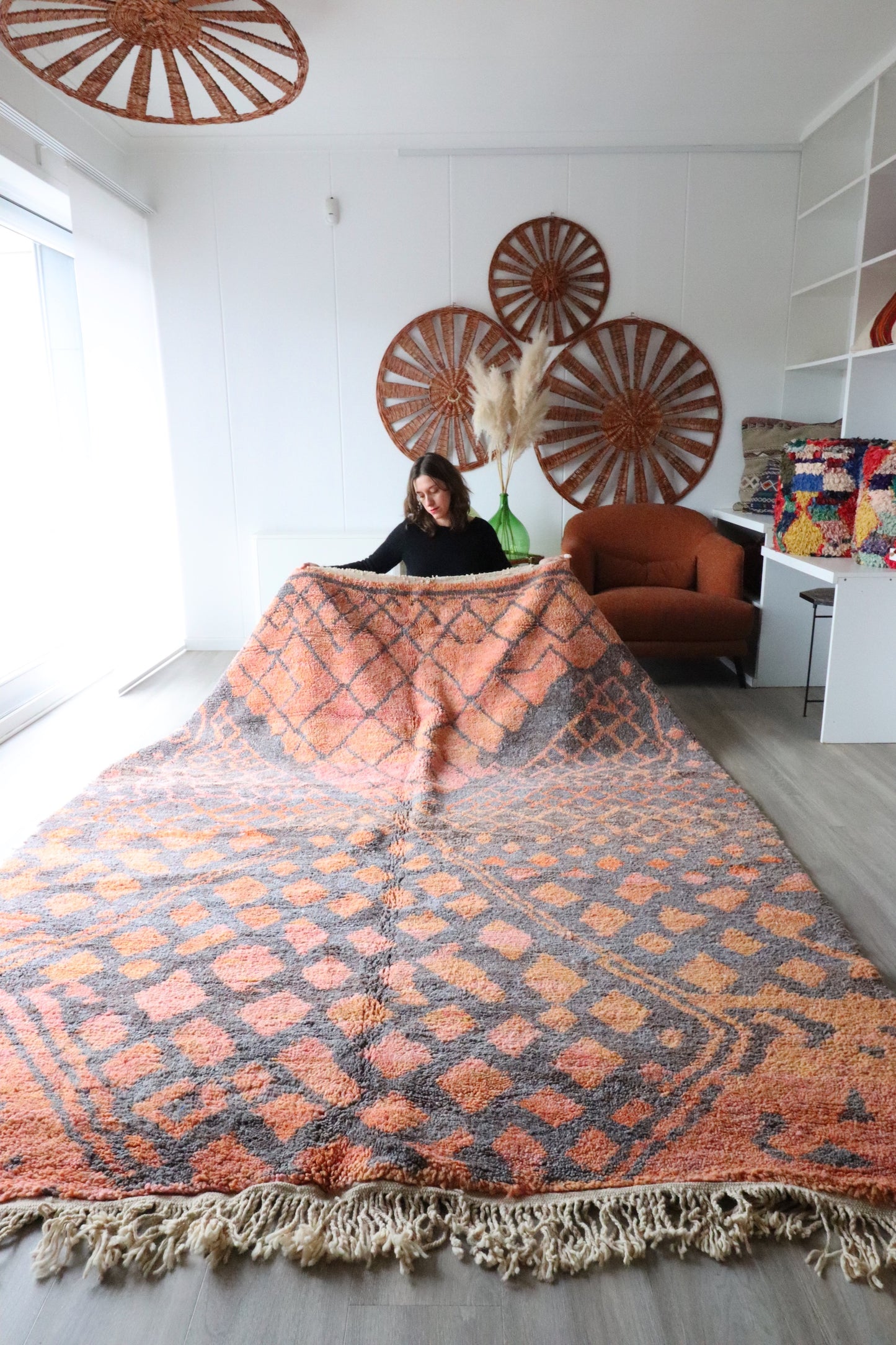 Beni Ouarain Moroccan Colorful Rug (408) 290x220cm - Butterfly