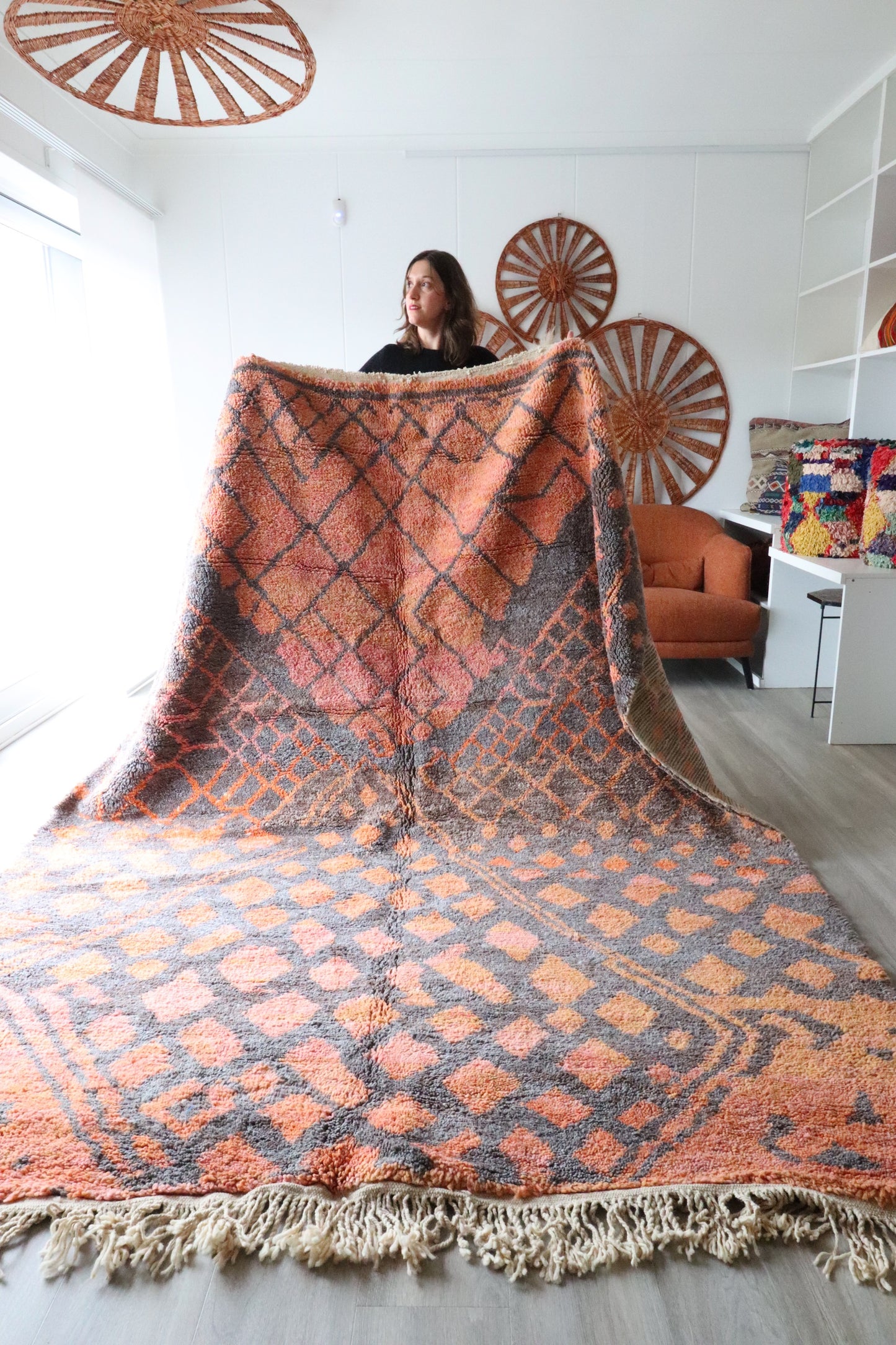 Beni Ouarain Moroccan Colorful Rug (408) 290x220cm - Butterfly