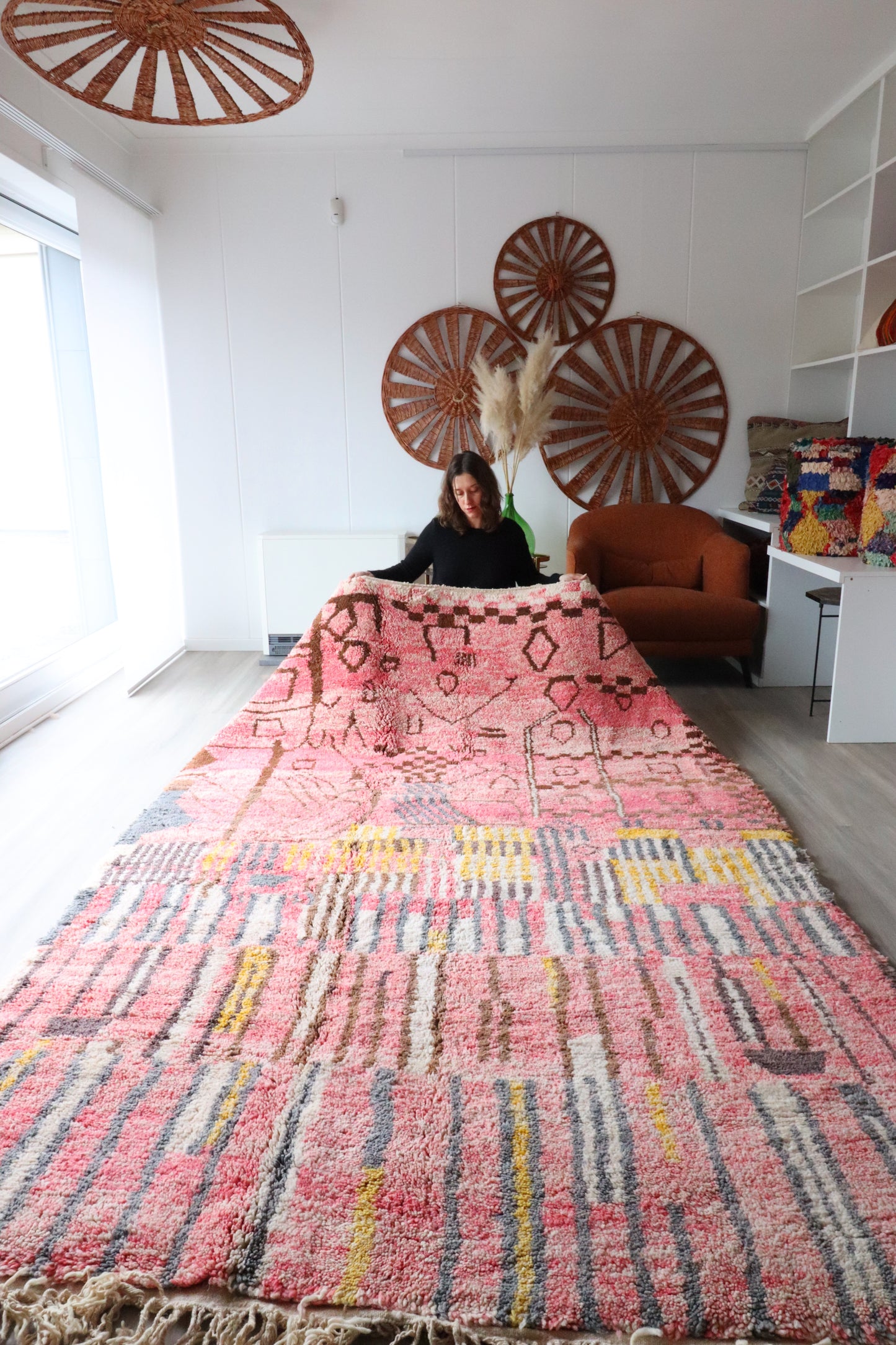 Beni Ouarain Moroccan Colorful Rug (407) 302x196cm - Birds