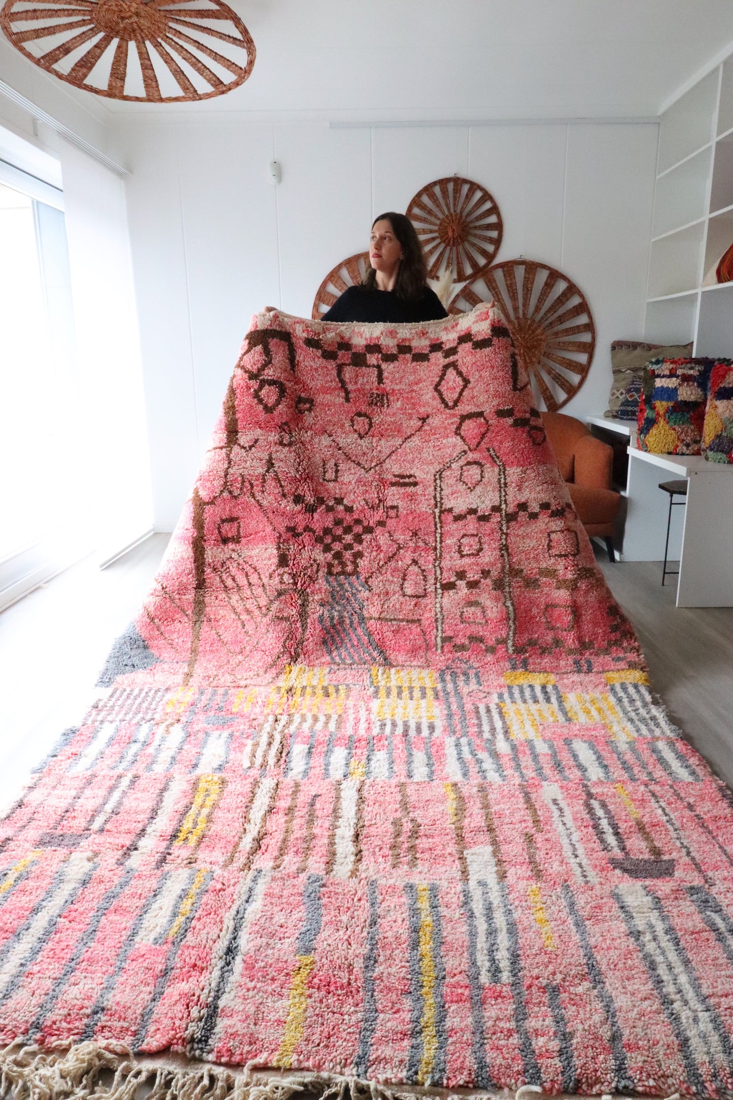 Beni Ouarain Moroccan Colorful Rug (407) 302x196cm - Birds