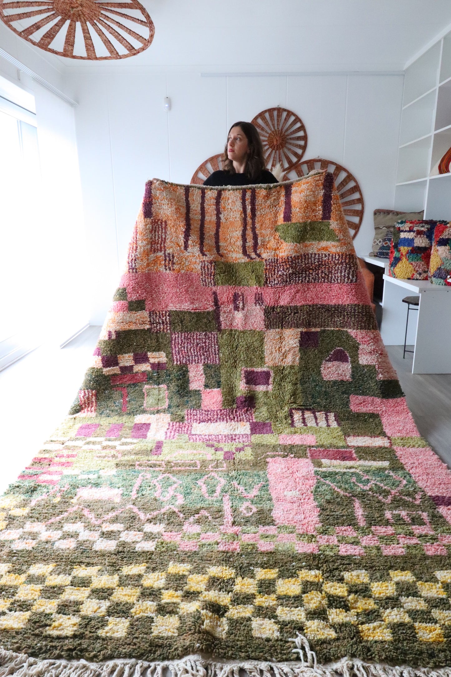 Beni Ouarain Moroccan Colorful Rug (406) 292x203cm - Forest