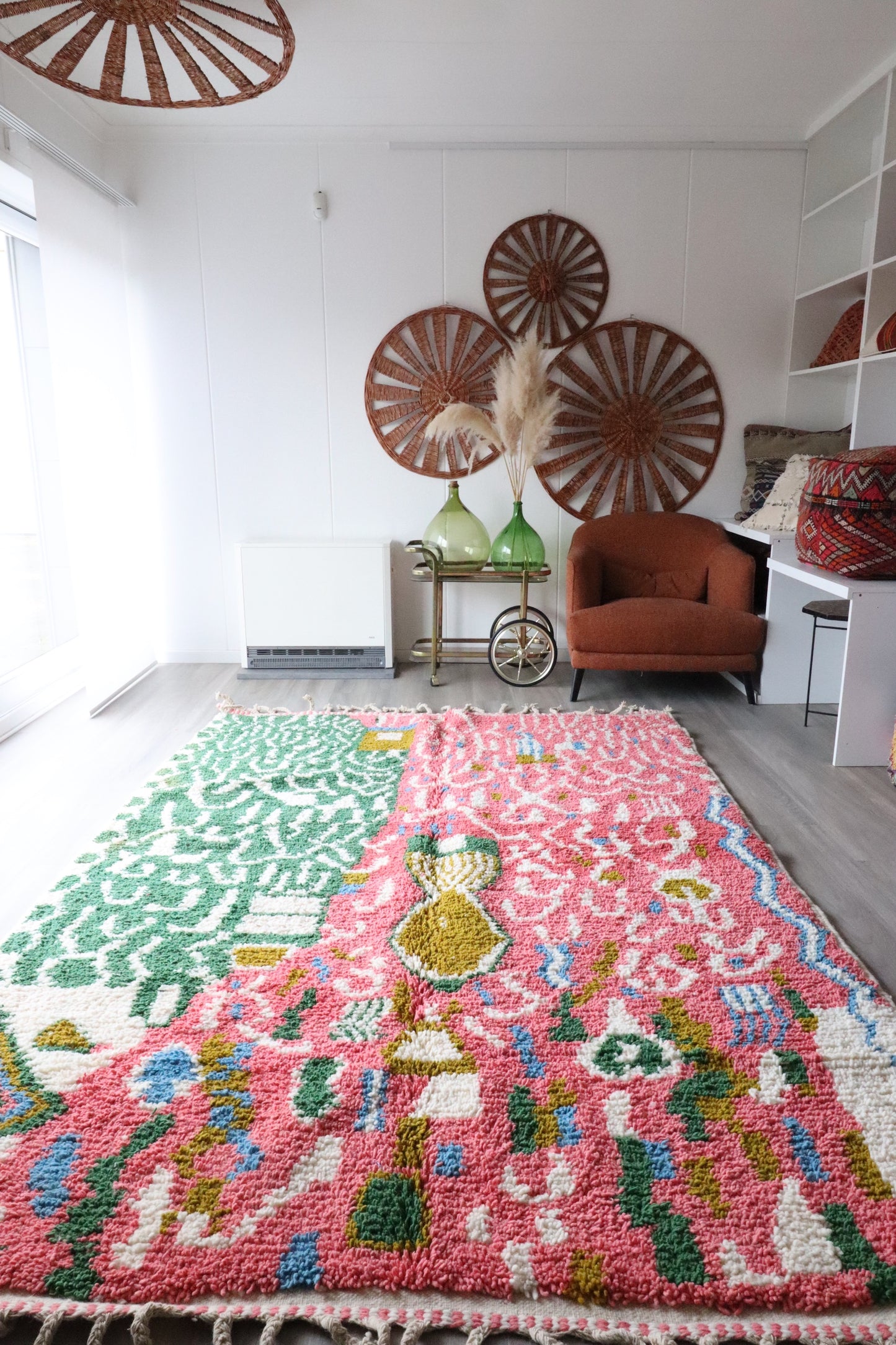 Beni Ouarain Moroccan Colorful Rug (411) 290x200cm - Secret Garden
