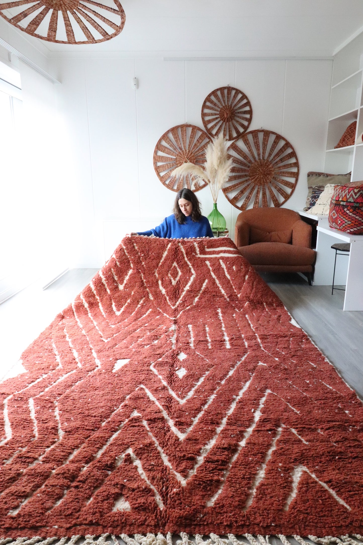 Beni Ouarain Moroccan Colorful Rug (412) 286x201cm - Terra
