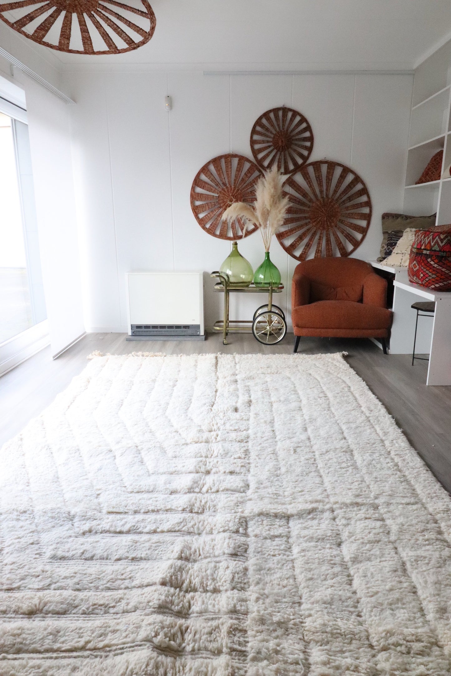 White Berber Wool Rug (415) 310x214cm - Starlight