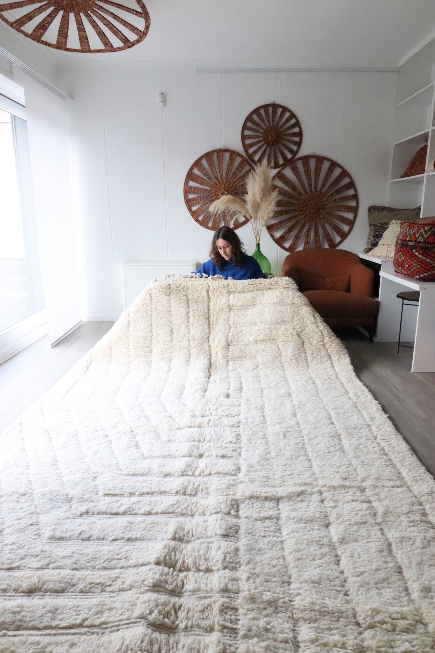 White Berber Wool Rug (415) 310x214cm - Starlight