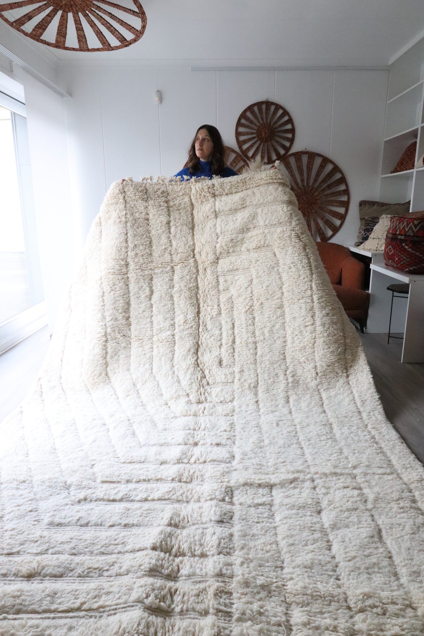 White Berber Wool Rug (415) 310x214cm - Starlight