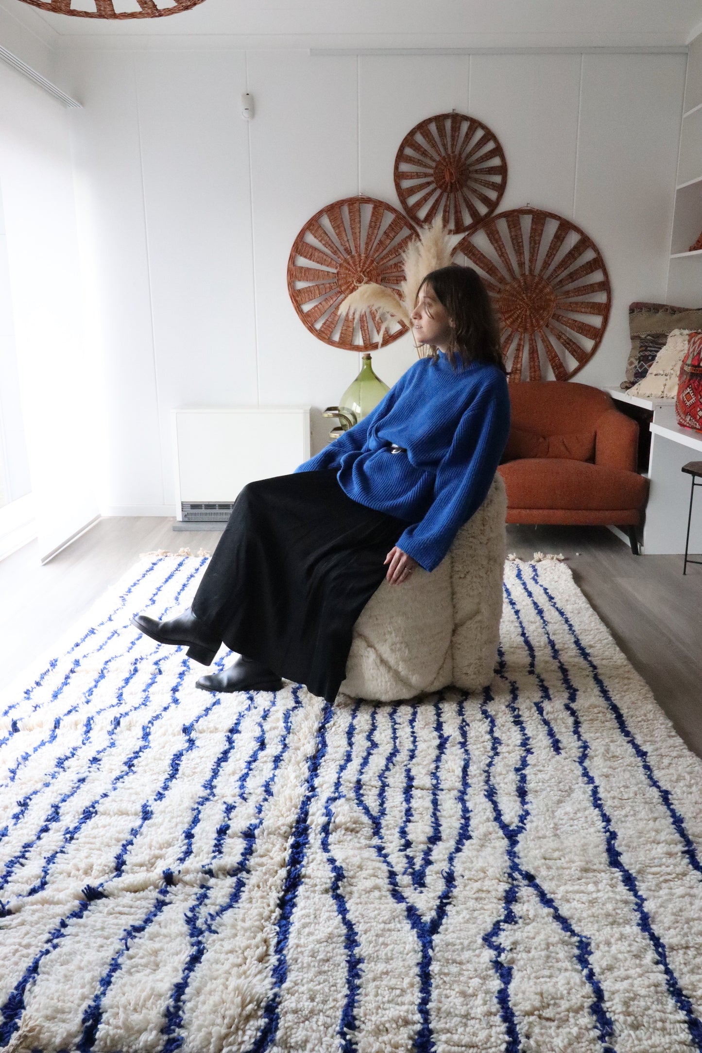 White Berber Wool Rug (413) 290x207cm - Source