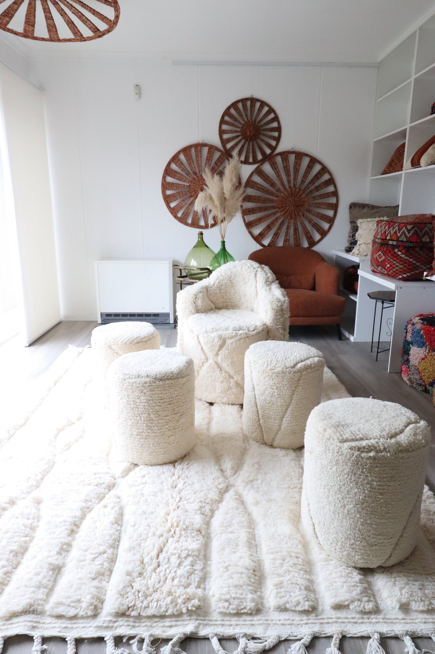 Witte Berber Poef (5)