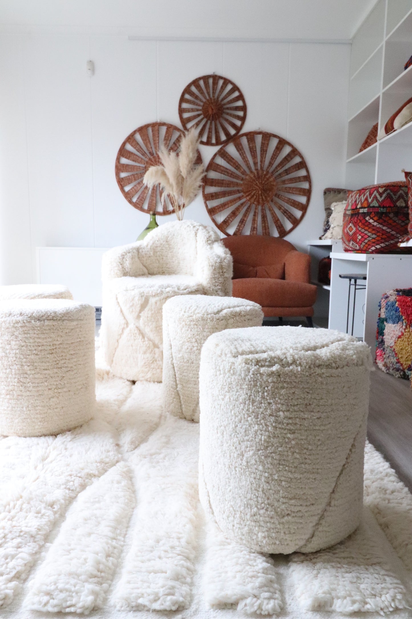 Witte Berber Poef (5)