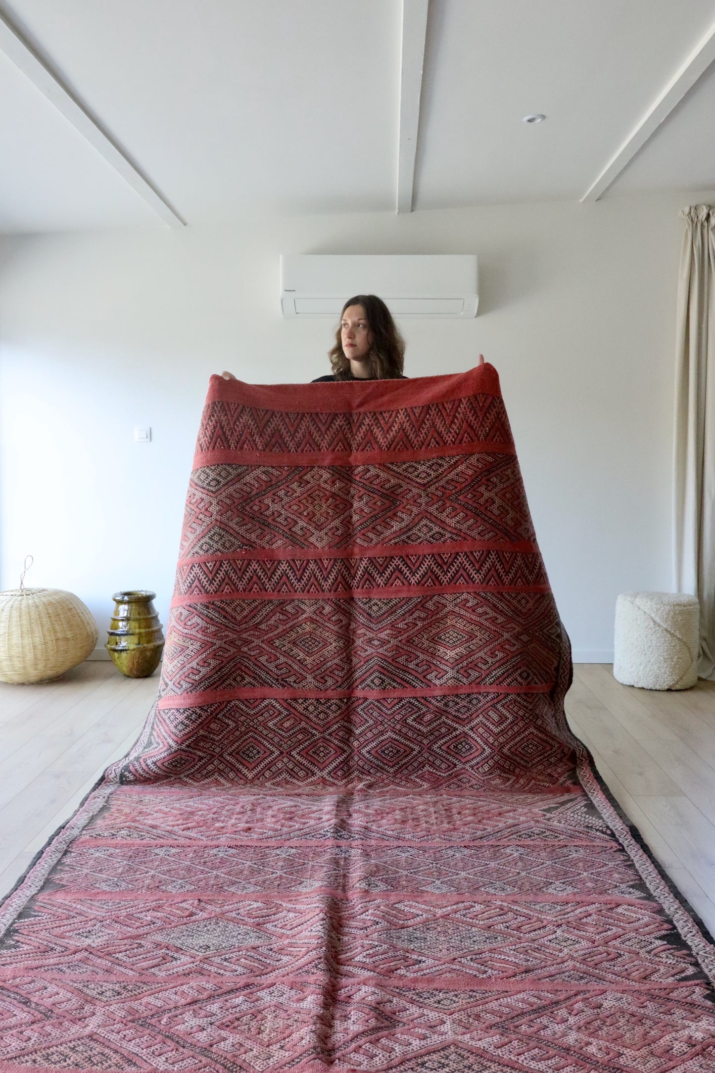 Vintage Berber Kilim-kleed (840) 308x178cm