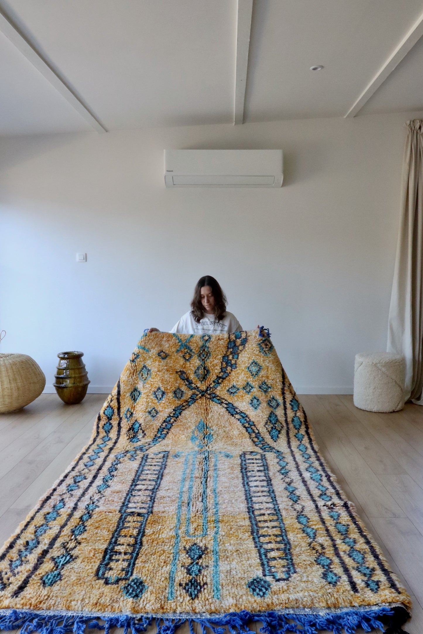 Beni Ouarain Moroccan Colorful Rug (883) 257x152cm - India
