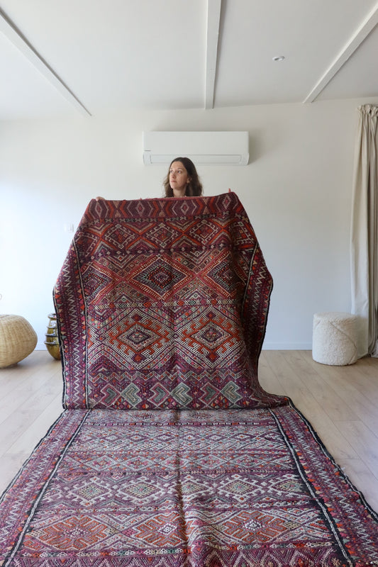 Vintage Berber Kilim-kleed (841) 330x160cm