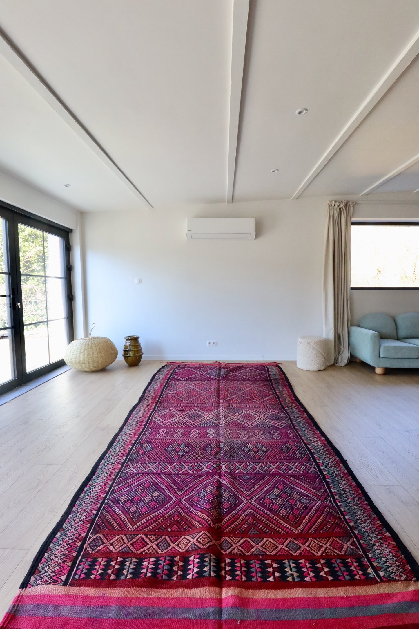 Vintage Berber Kilim-kleed (842) 382x167cm