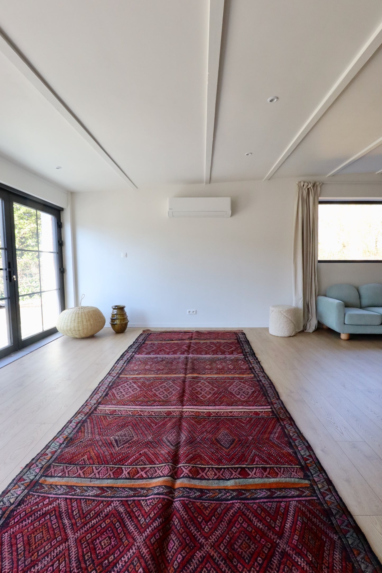Vintage Berber Kilim-kleed (843) 393x168cm