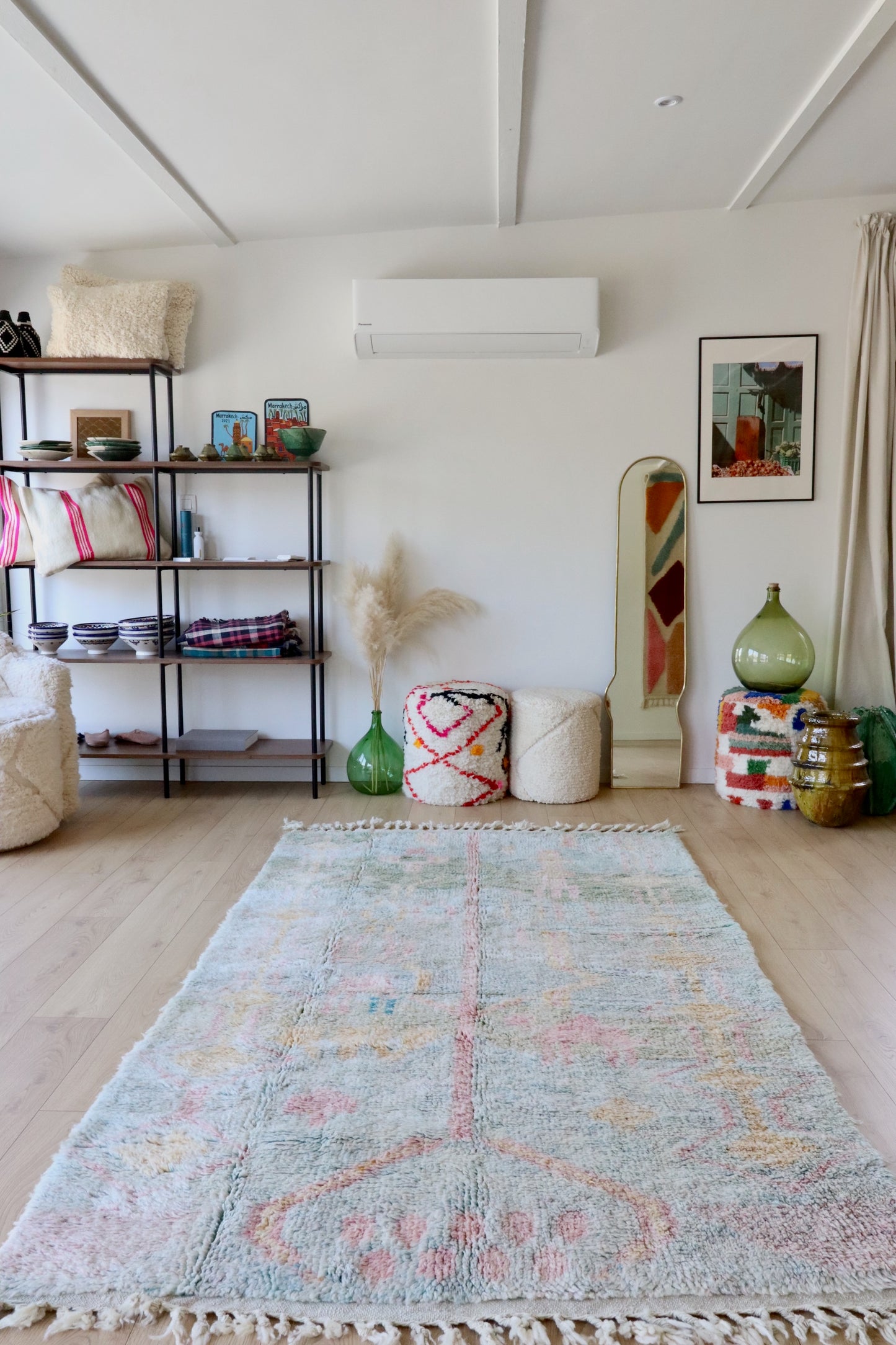Beni Ouarain Moroccan Colorful Rug (899) 248x148cm - Sage