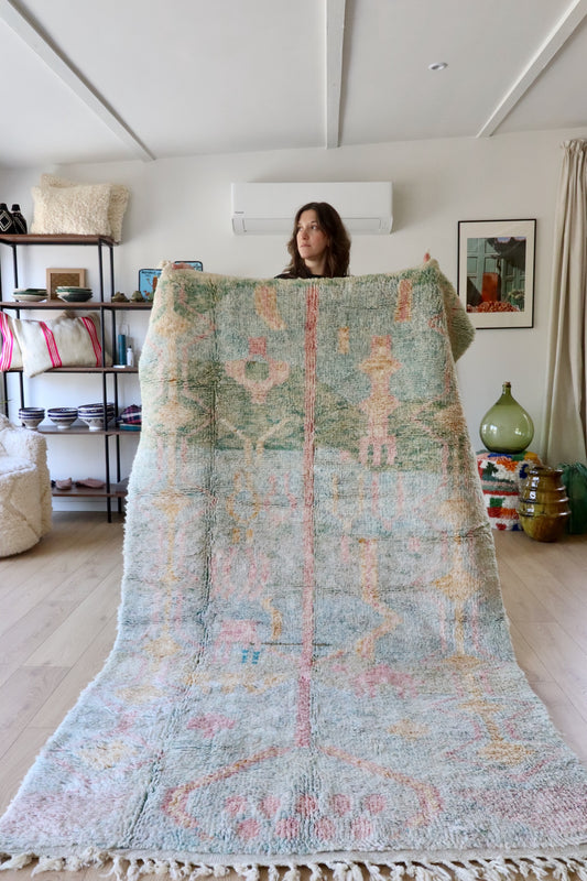 Beni Ouarain Marokkaans kleurrijk tapijt (899) 248x148cm - Sage