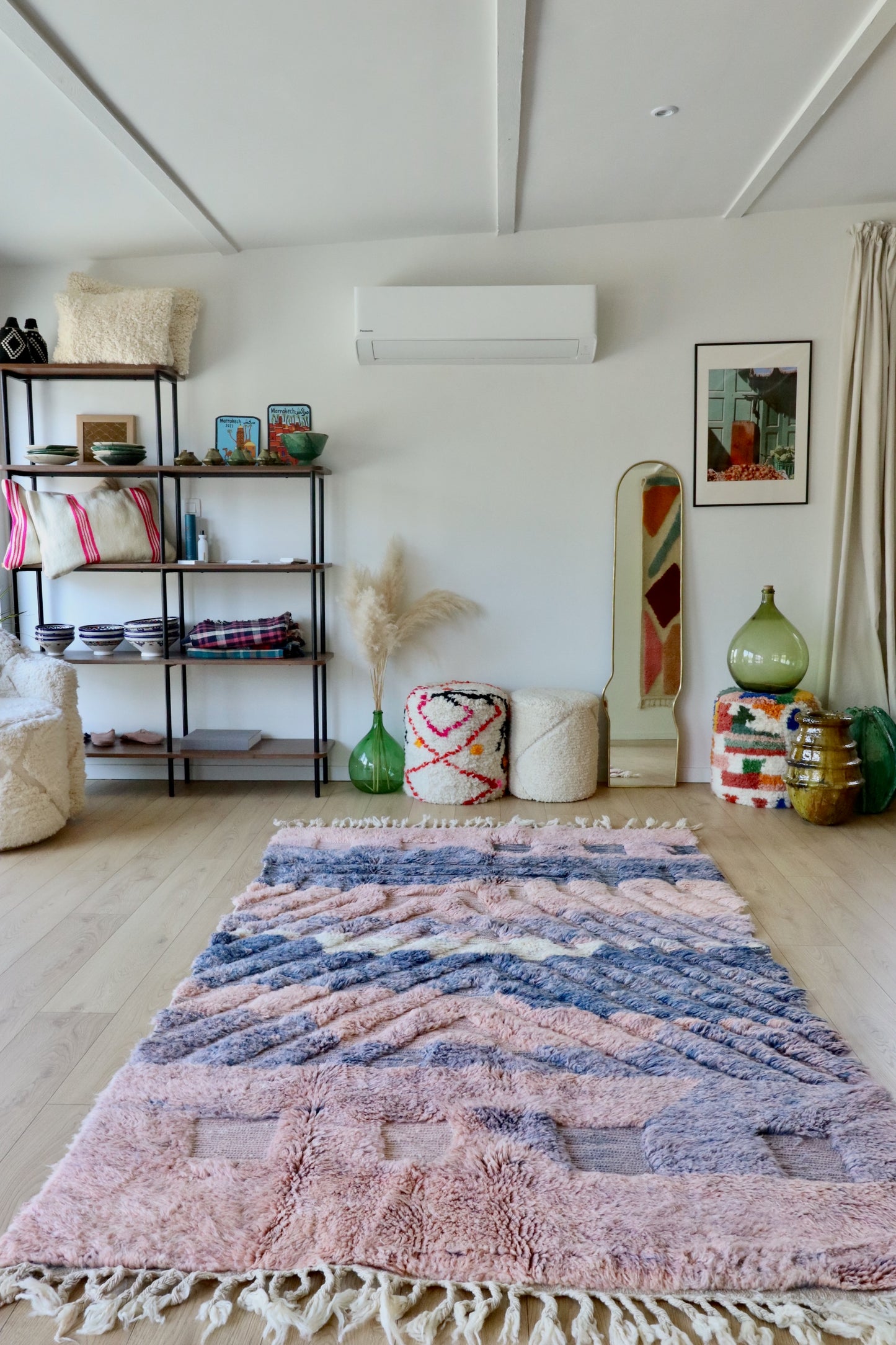 Beni Ouarain Moroccan Colorful Rug (897) 242x156cm - Swiftie