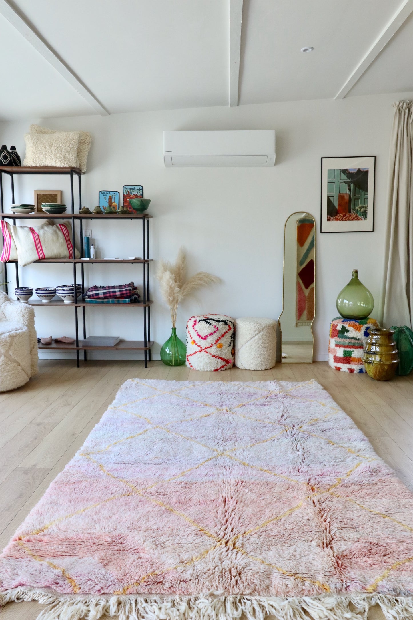 Beni Ouarain Moroccan Colorful Rug (895) 254x160cm - Lilac