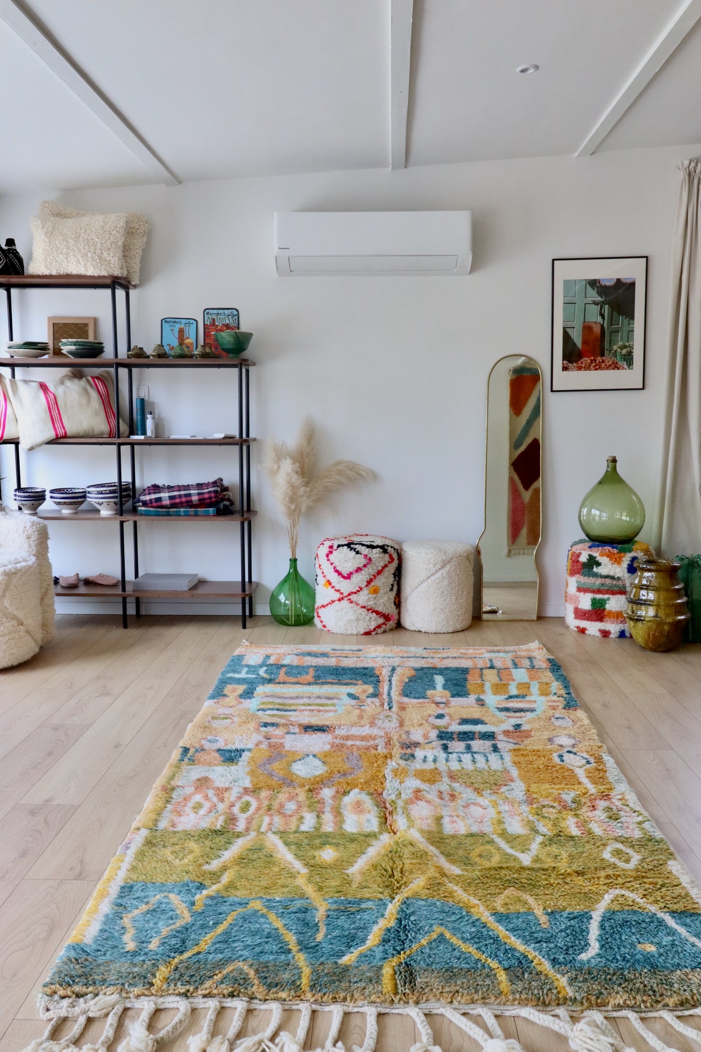 Beni Ouarain Moroccan Colorful Rug (893) 254x154cm - The Hague
