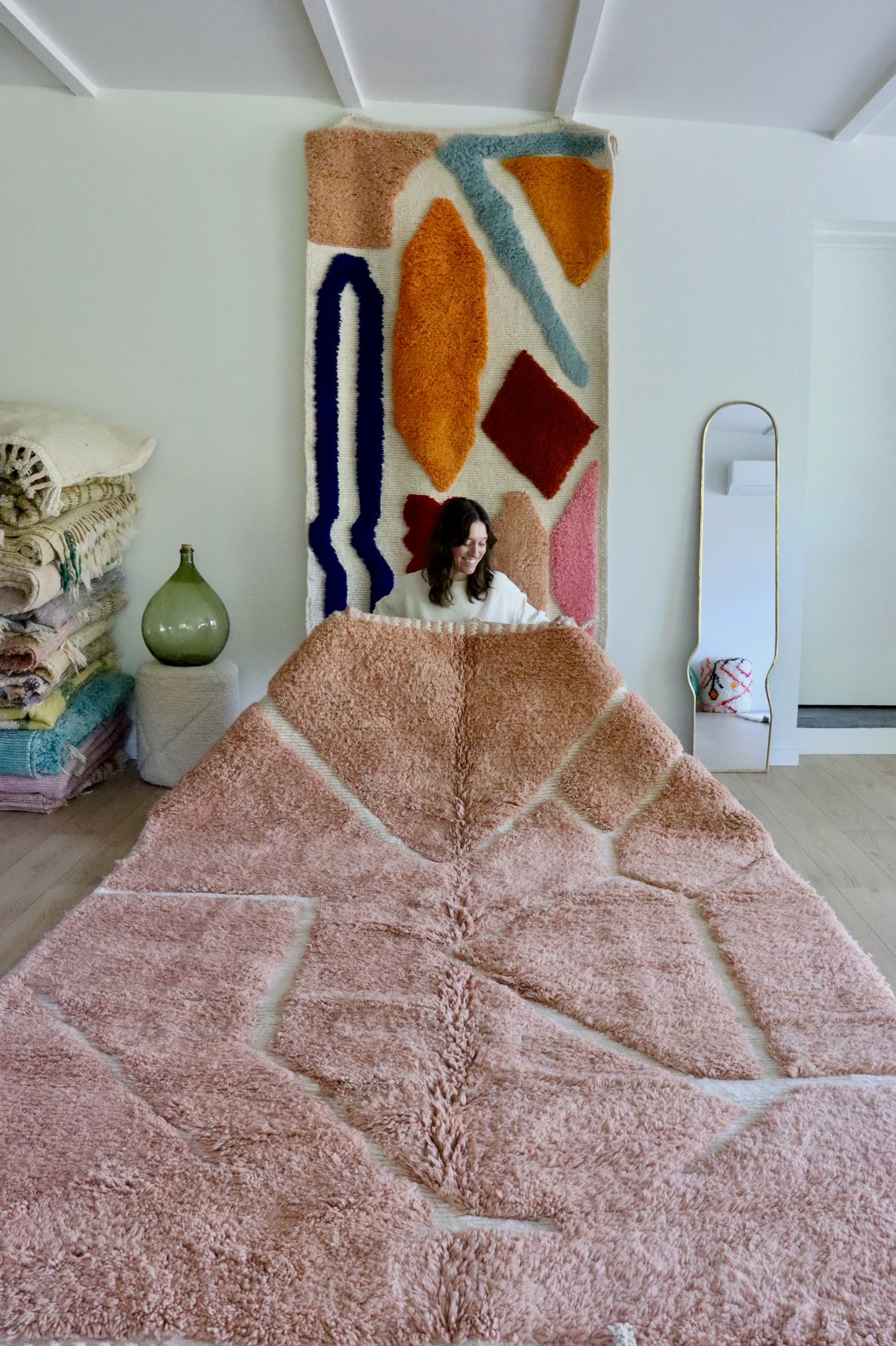 Beni Ouarain Moroccan Colorful Rug (917) 290x204cm - Matera