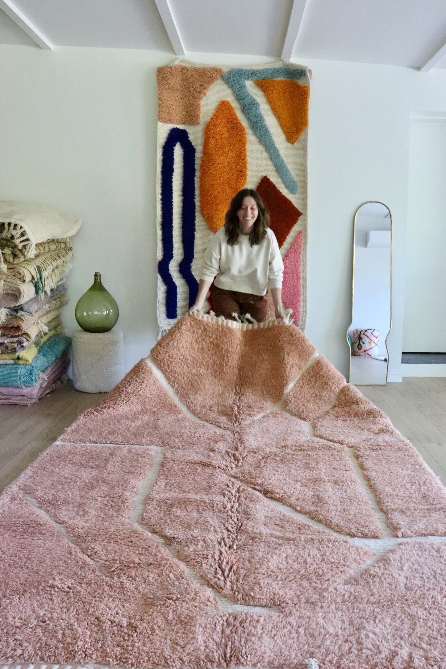Beni Ouarain Moroccan Colorful Rug (917) 290x204cm - Matera