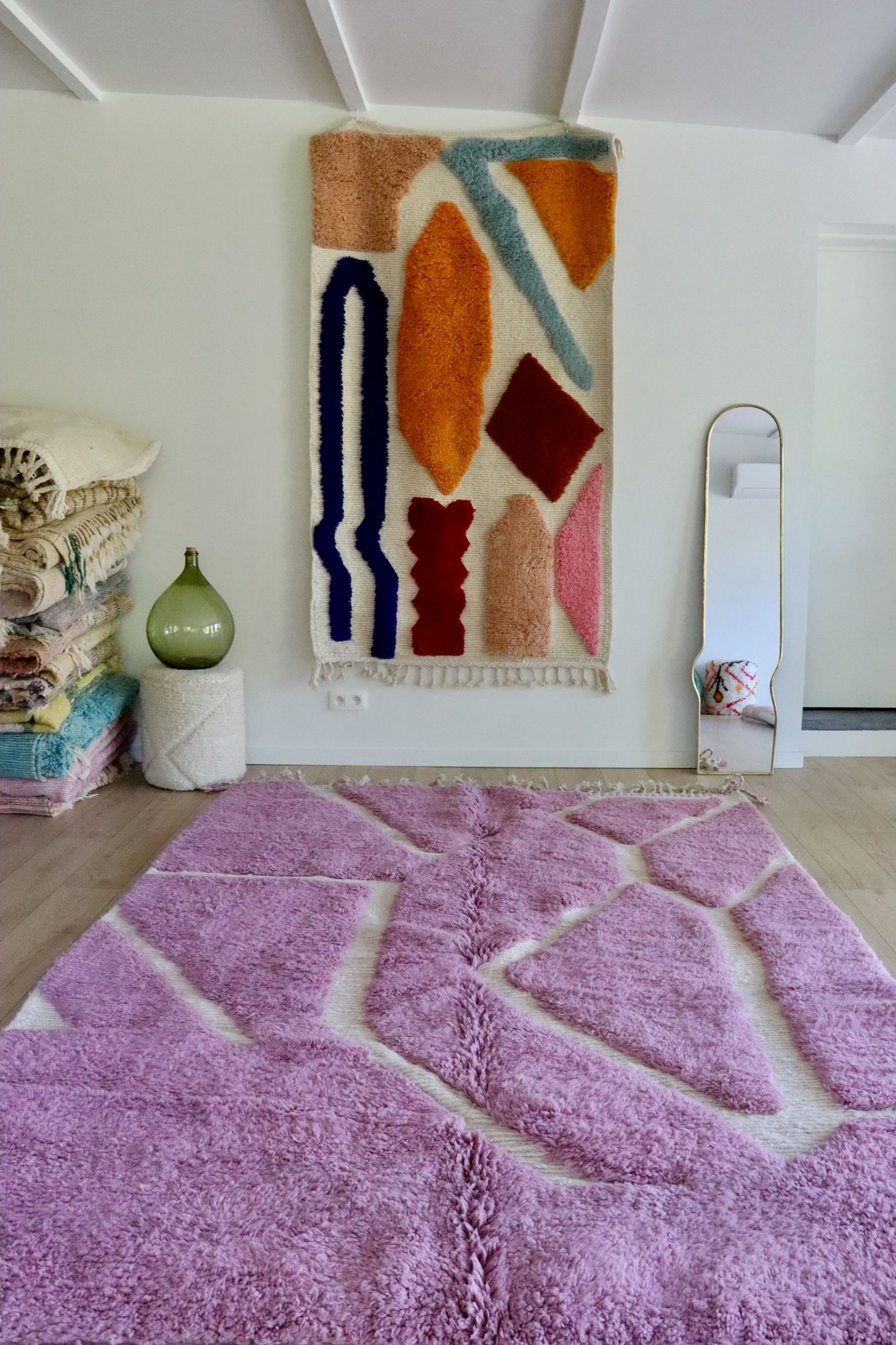 Beni Ouarain Moroccan Colorful Rug (916) 284x195cm - Flora