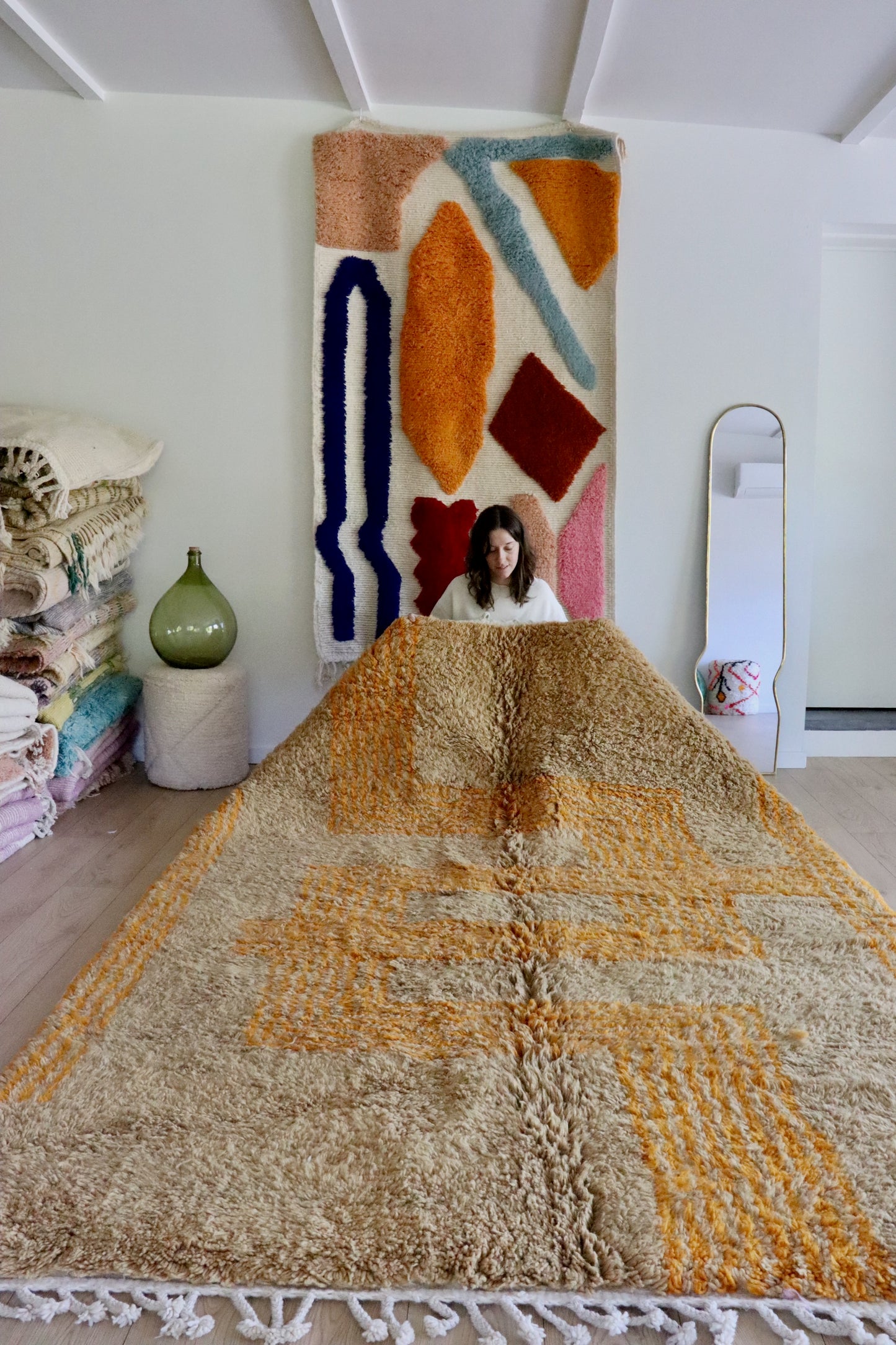 Beni Ouarain Moroccan Colorful Rug (915) 295x208cm - Weave