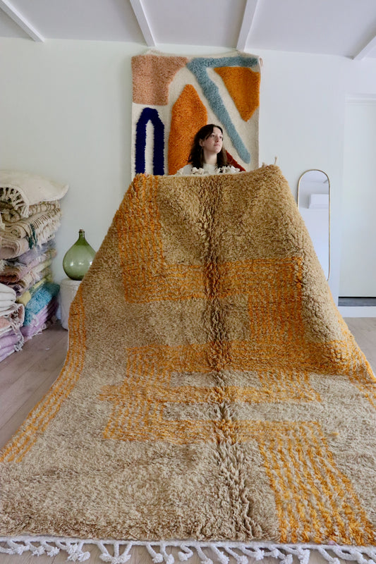 Beni Ouarain Marokkaans kleurrijk vloerkleed (915) 295x208cm - Weave