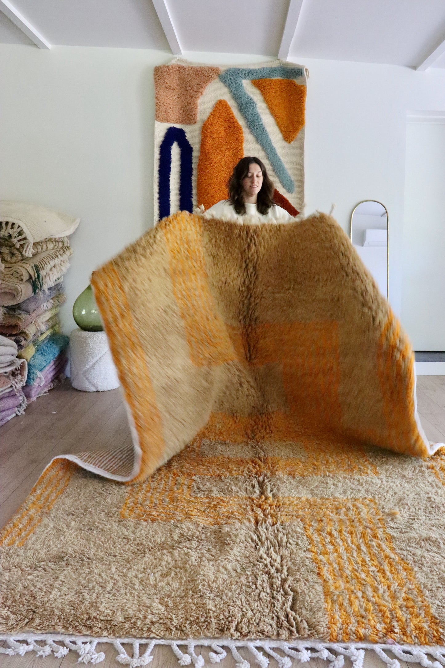 Beni Ouarain Moroccan Colorful Rug (915) 295x208cm - Weave