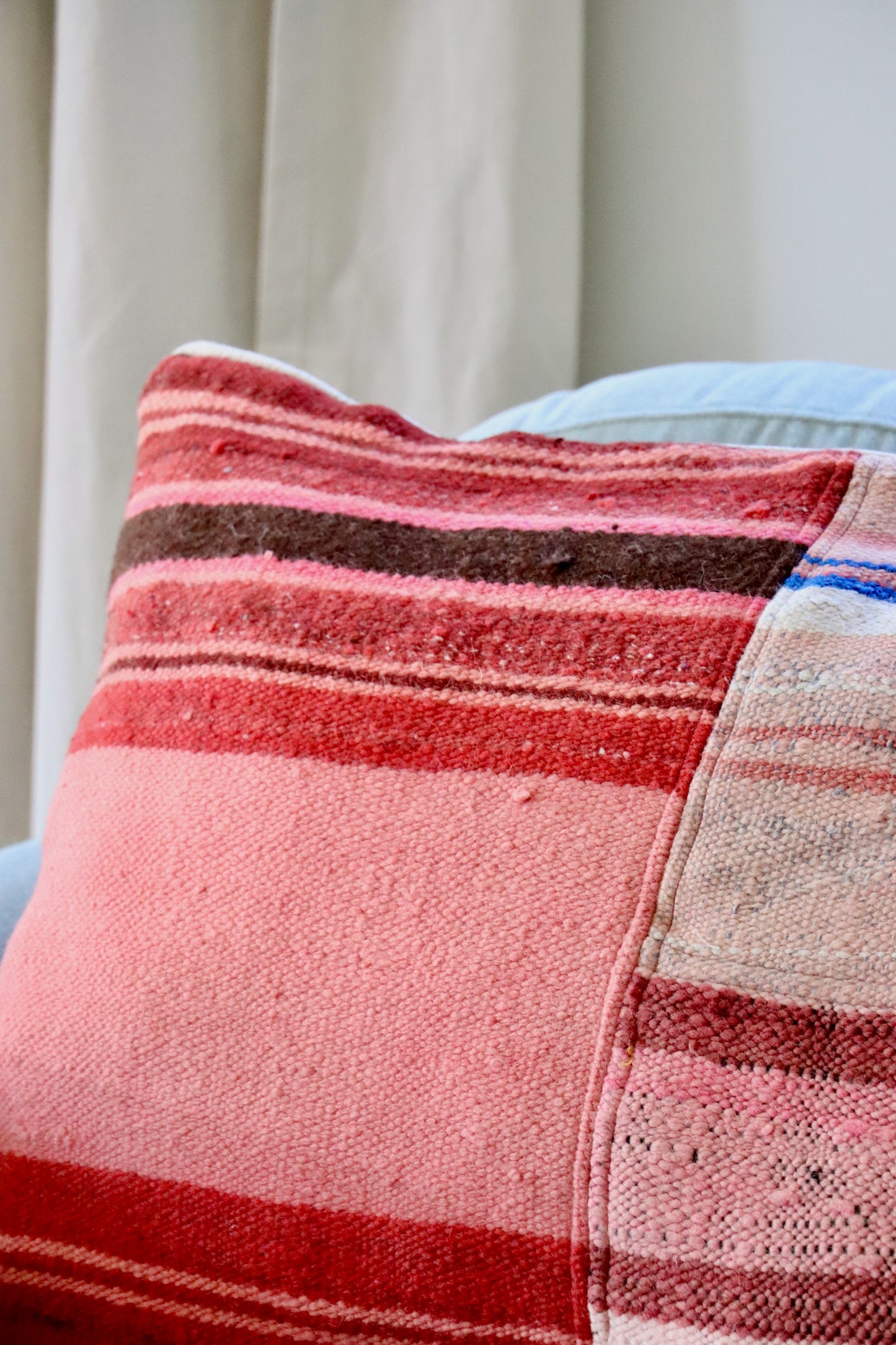 Pink Moroccan Wool Cushion - 75x50cm