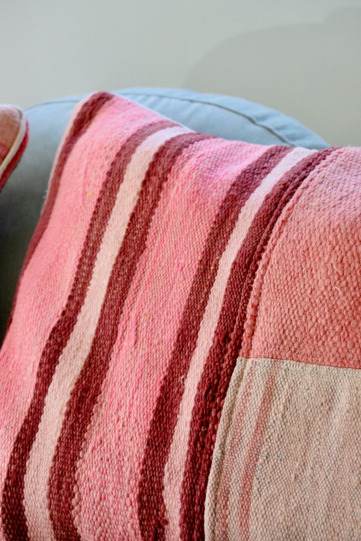 Pink Moroccan Wool Cushion - 75x50cm