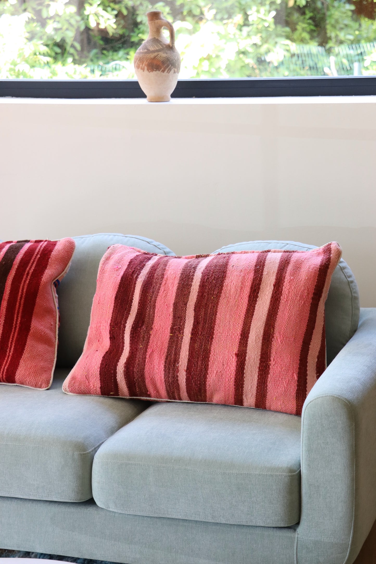 Pink Moroccan Wool Cushion - 75x50cm