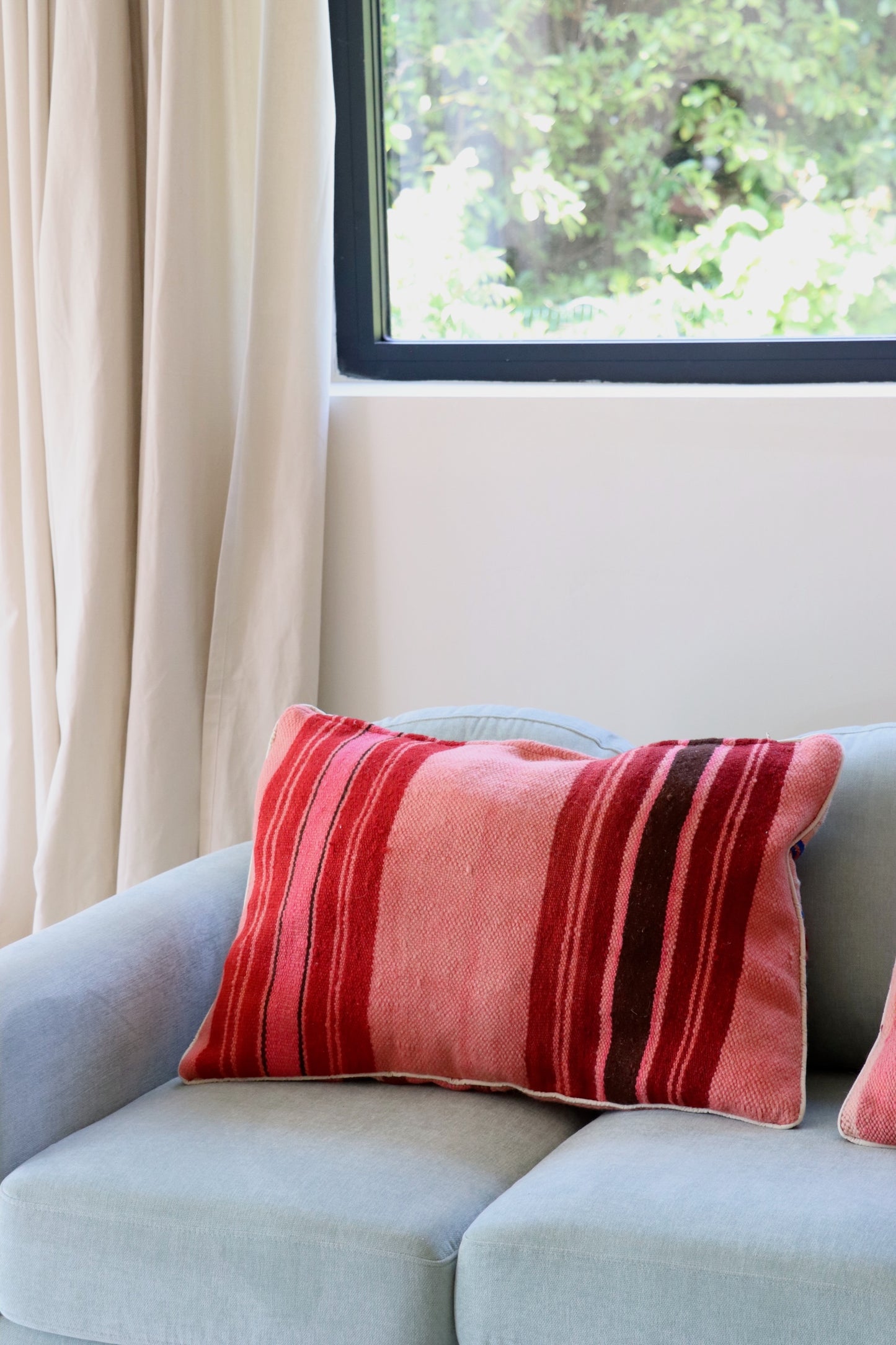 Pink Moroccan Wool Cushion - 75x50cm