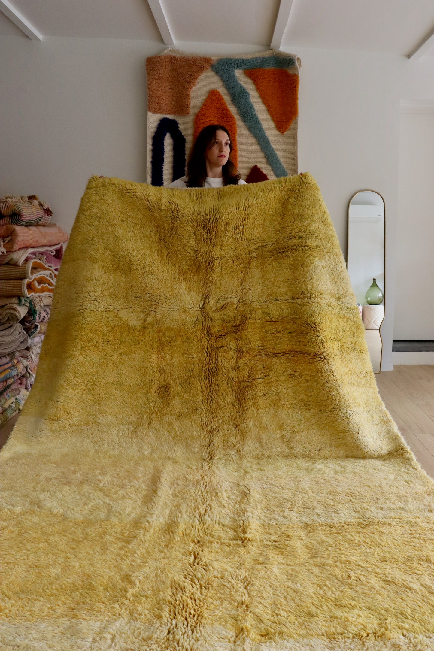 Beni Ouarain Marokkaans kleurrijk vloerkleed (929) 310x219cm - Iris