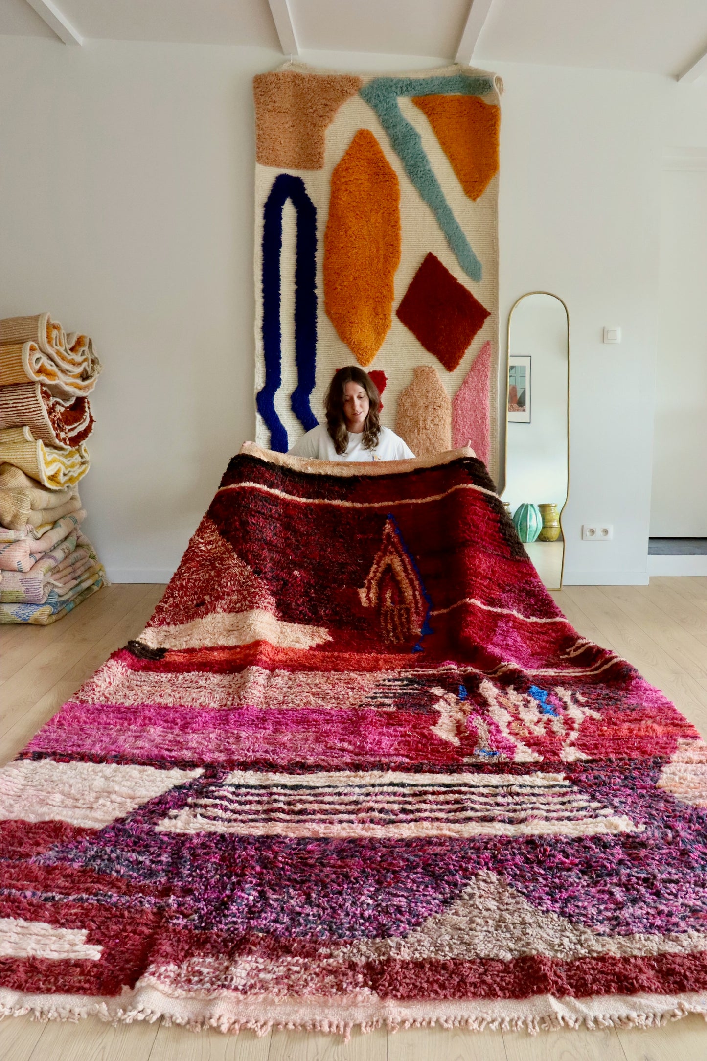 Tapis Beni Ouarain coloré (939) 292x203cm - Swan