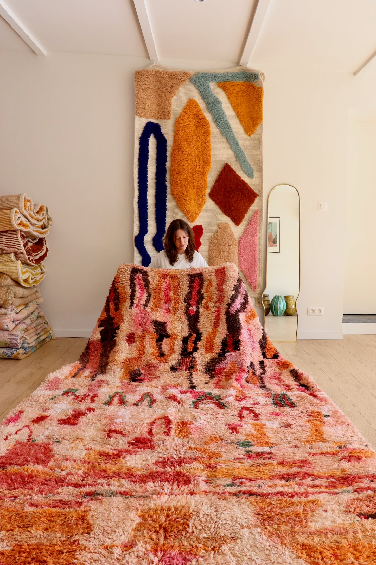 Tapis Beni Ouarain coloré (940) 320x198cm - Fireheart