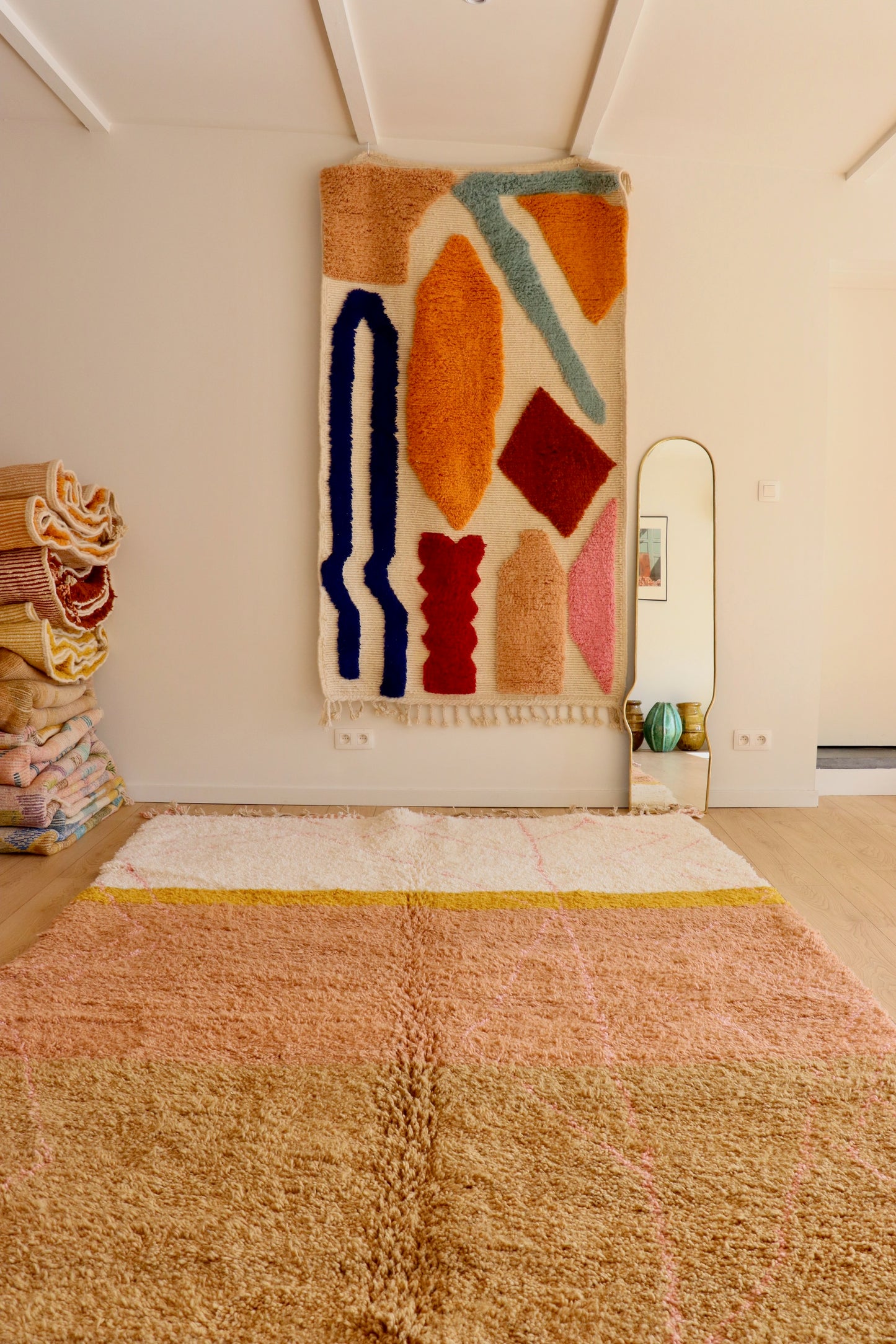 Tapis Beni Ouarain coloré (954) 305x209cm - Hawaii