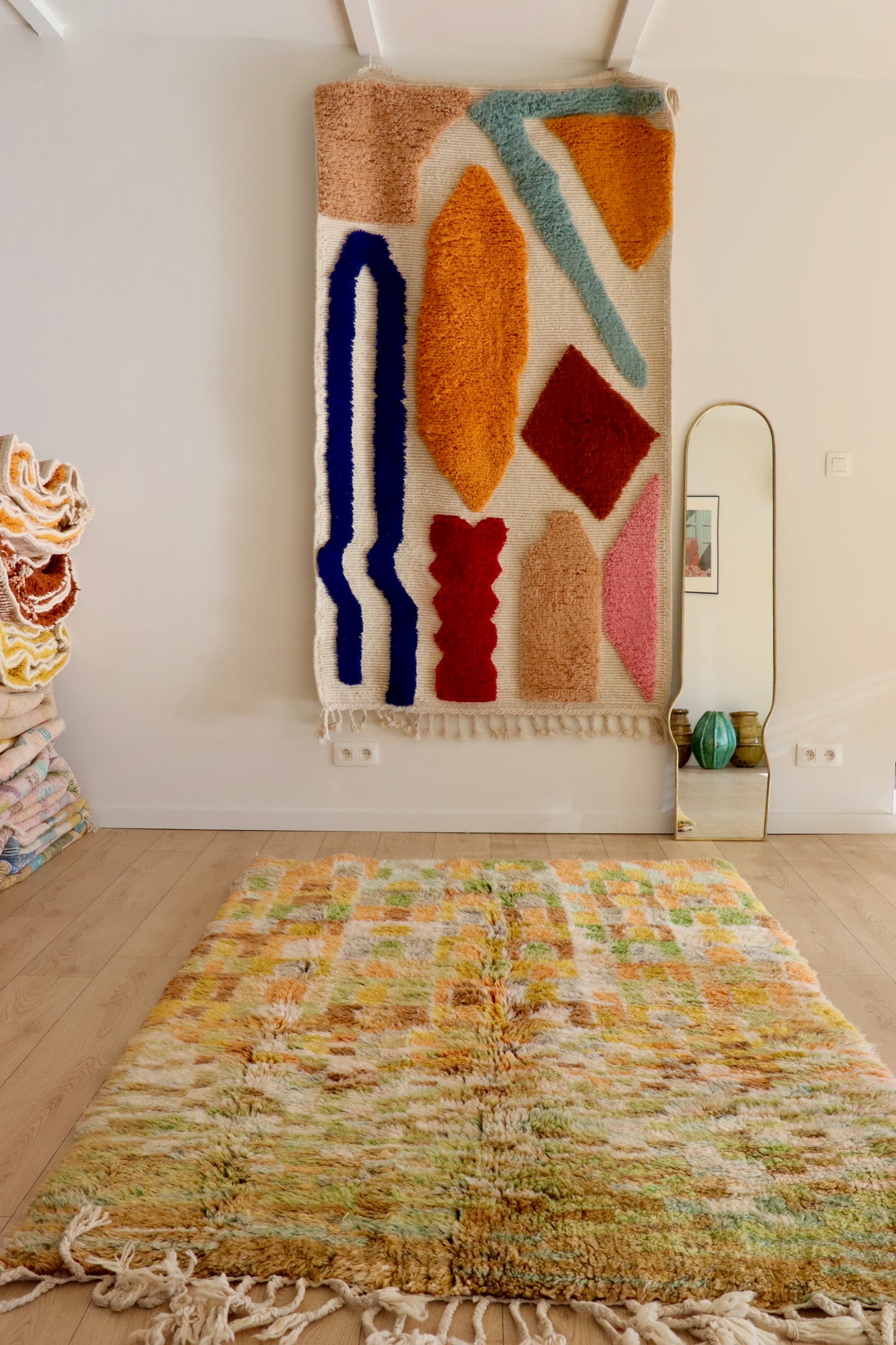 Tapis Beni Ouarain coloré (958) 227x152cm - Arch