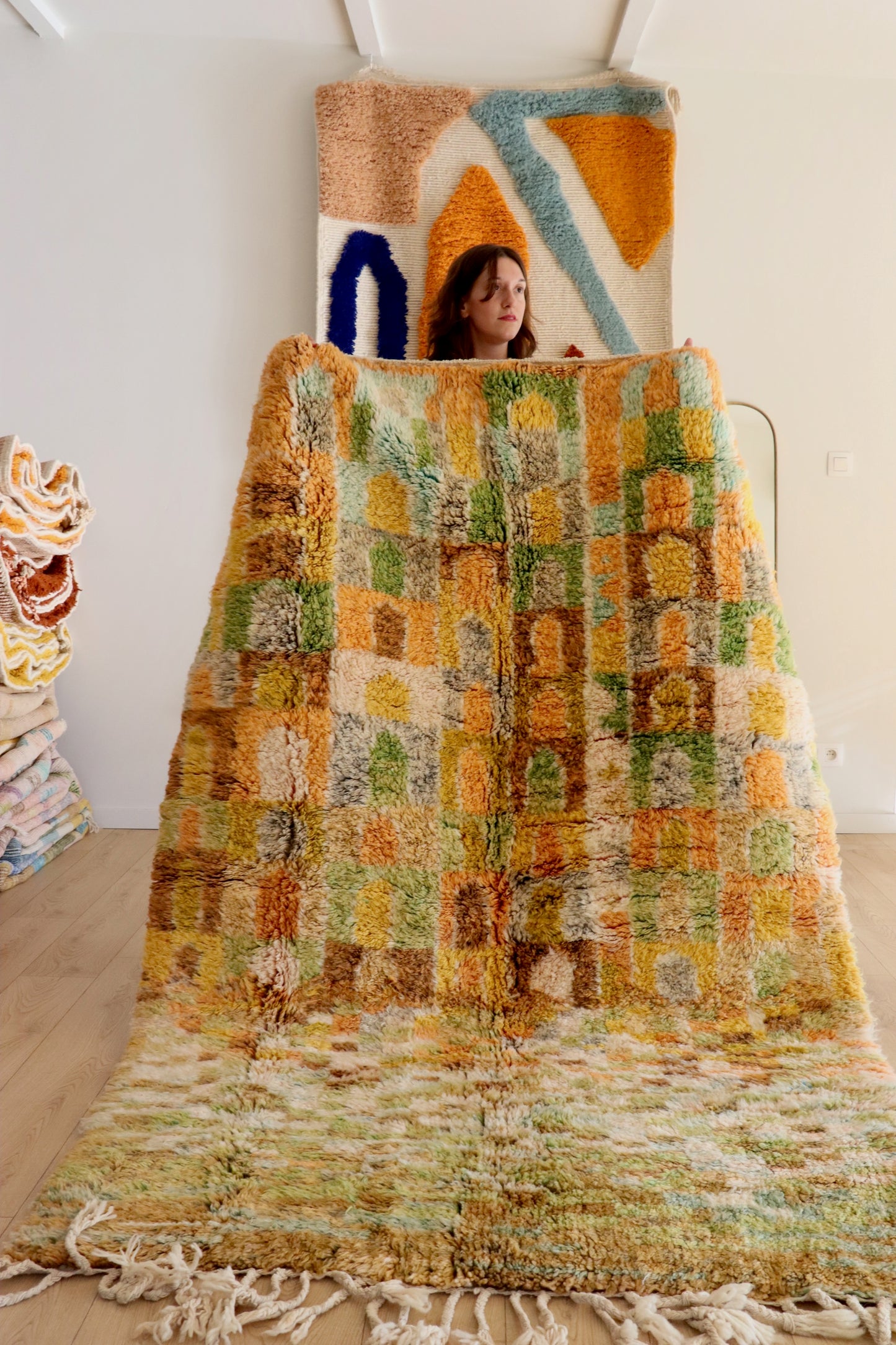 Tapis Beni Ouarain coloré (958) 227x152cm - Arch